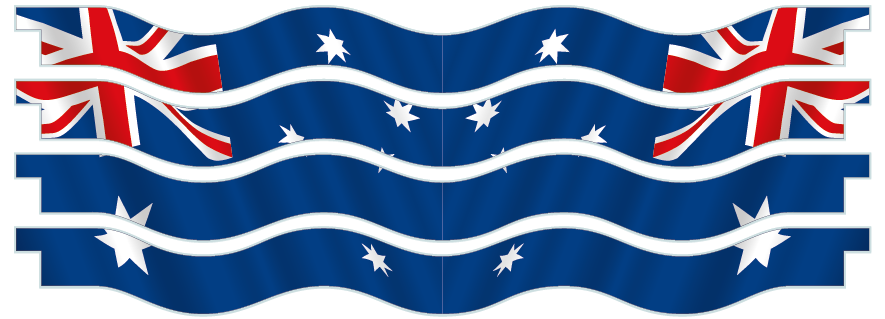 Palanques > Palanque vagues x 4 > Australian Flag