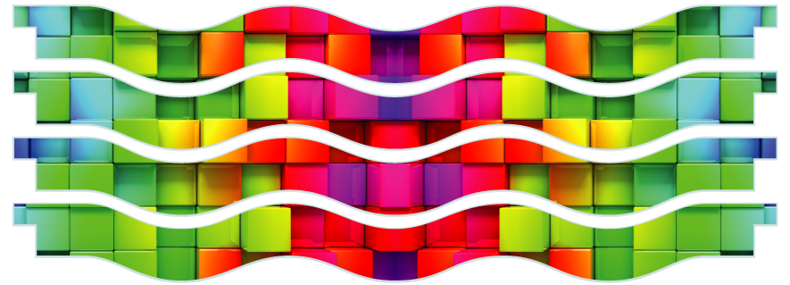 Palanques > Palanque vagues x 4 > Rainbow Cubes