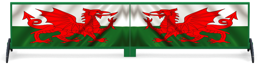 Soubassements > Soubassement rectangulaire sur pieds > Welsh Flag