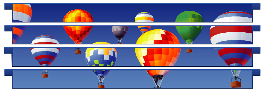 Palanques > Palanques droites x 4 > Hot Air Balloons