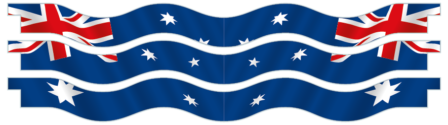 Palanques > Palanques vagues x 3 > Australian Flag