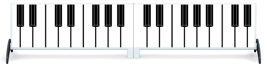 Soubassements > Soubassement rectangulaire sur pieds > Piano Keys